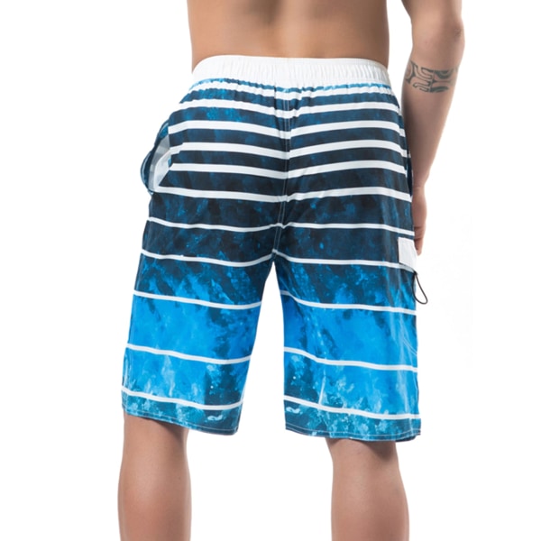 Badebukser for menn Brett badedrakt Beach Shorts Holiday Hawaiian Flor Blue  S bae5 | Blue | S | Fyndiq