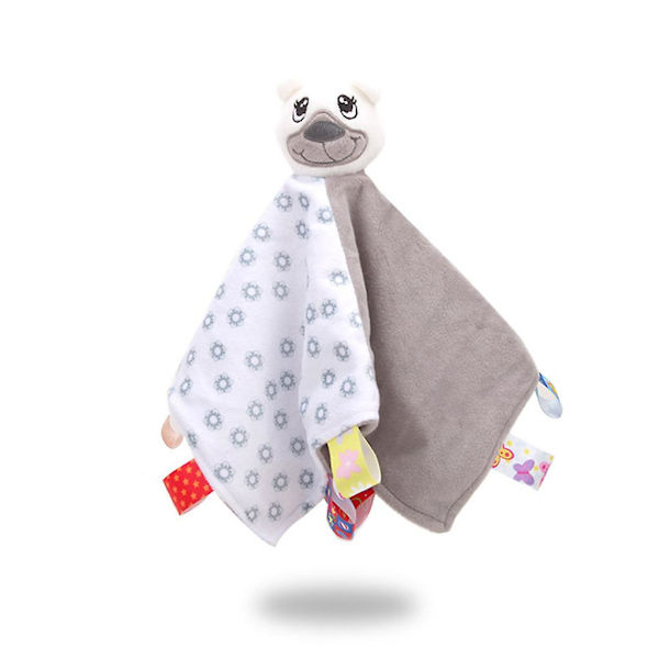 Småbørns beroligende håndklæde sødt blødt sikkerhedstæppe trøster sengetids krammebamse