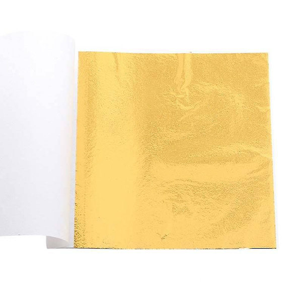 100 st/set 24k guldbladsark för konst hantverk design förgyllning inramning skrot GOLD
