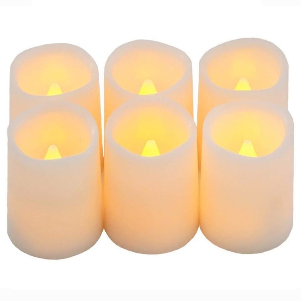 Premium-kaukosäätimen kynttilät – pehmeästi välkkyvät, paristokäyttöiset kynttilät ajastimella (1,5"x1,75"h)