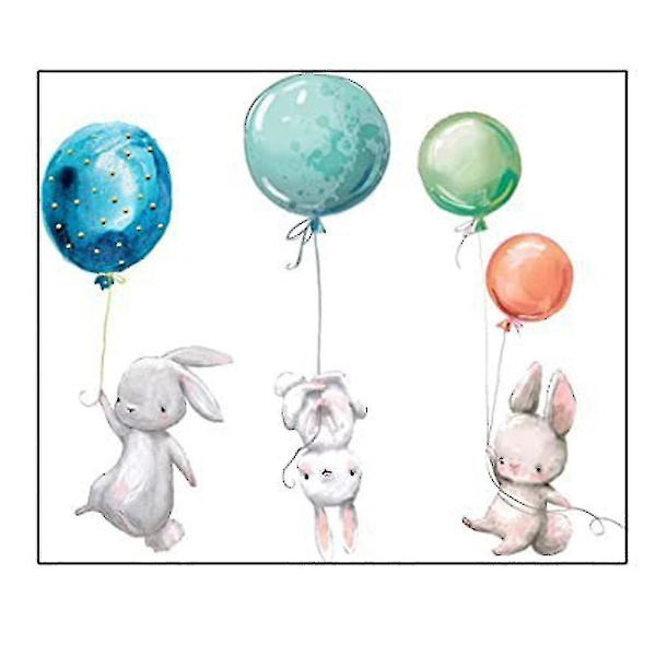 Cartoon Kanin Ballong Barnrum Sovrum Bakgrund Dek