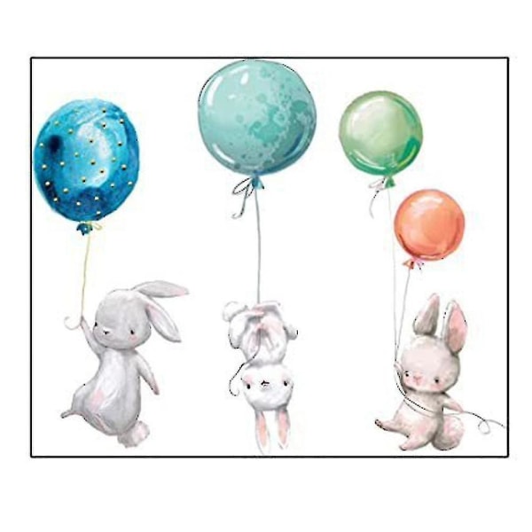 Sarjakuva Bunny Balloon Lastenhuoneen Makuuhuoneen taustakoriste