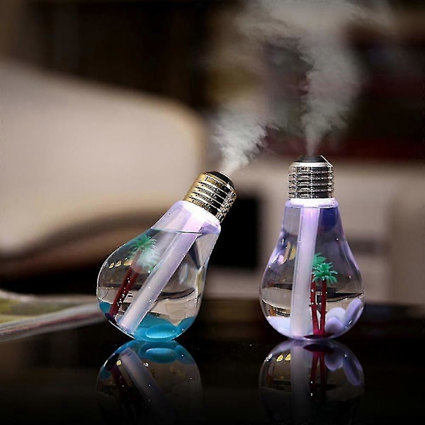 Mini Fargerik USB Luftfukter Bil Lyspære Vanndispenser Atomisering Hjem Stemningslys