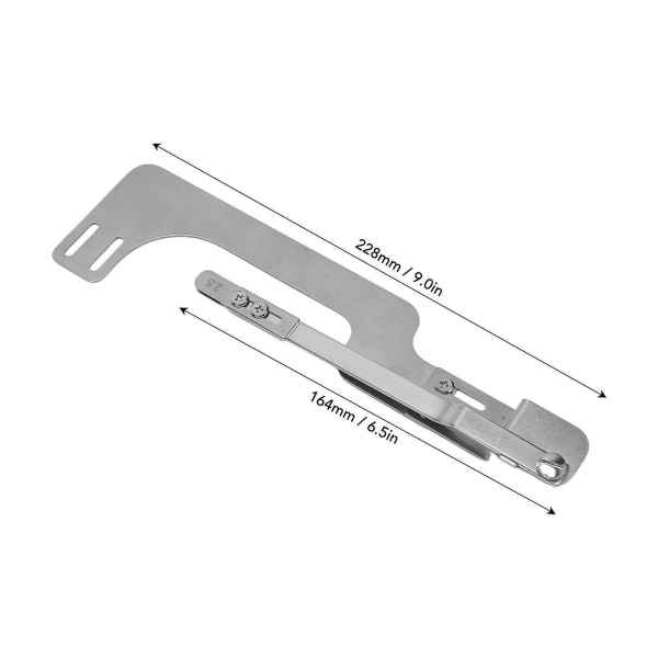 Justerbar symaskine quilteguide i rustfrit stål - nem montering og udskiftelig