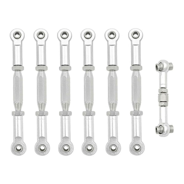 Metall Camber Länk Stång Länkage Set för Slash VXL 2WD Stampede Hoss 1/10 RC Bil Uppgraderingsdelar Silver