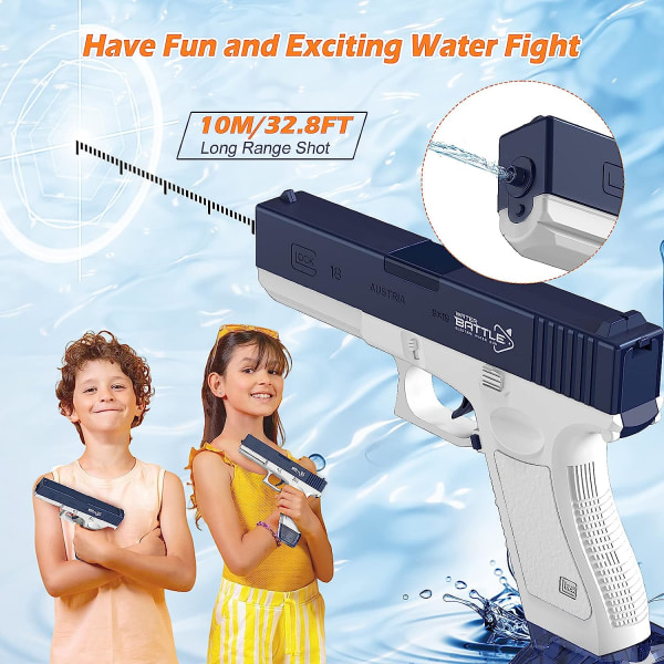 Vandpistol elektrisk vandpistol voksne børn elektrisk vandpistol 32 fods rækkevidde vandlegetøj 434CC+58CC stor kapacitet stærkeste vandsprøjte sommer swimmi