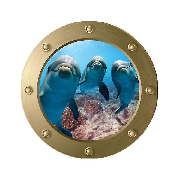 Sea World Dolphin 3d ubåt fönster klistermärken