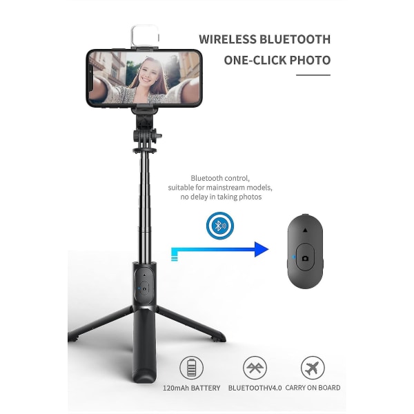 6 in 1 langaton Bluetooth-selfiekeppi