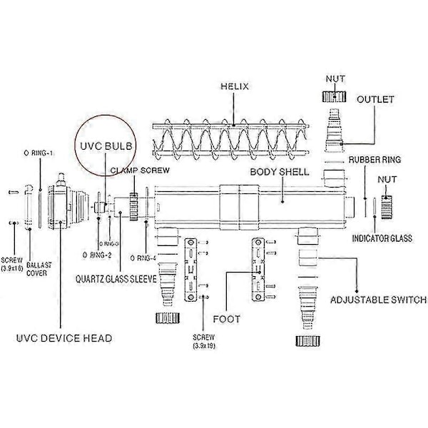 Cuv-236 Lampe UV 36W Sterilisator UV-C Tube