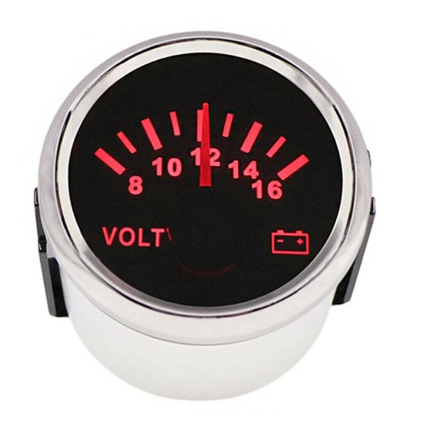 52mm Universal Digital Voltmeter Gauge Volt Meter 8-16v För Båt Yacht Auto Motor Hem Lastbil