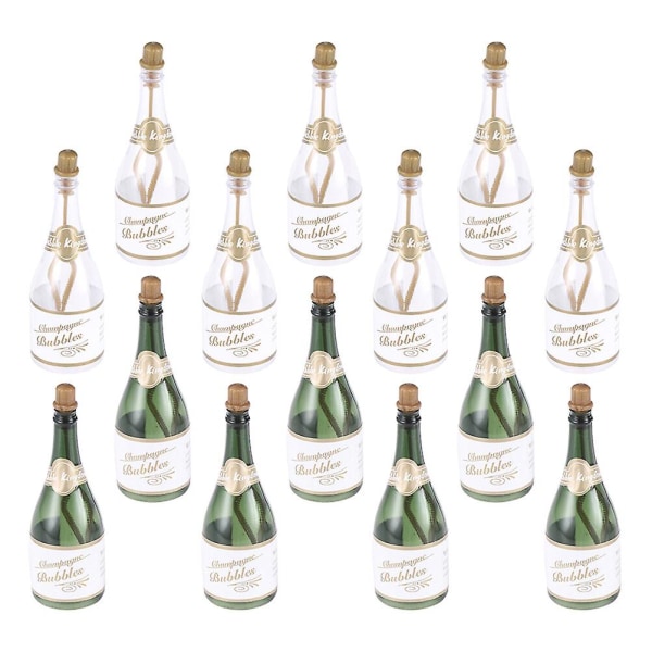 24 stk. Champagne bobleflasker Bryllup bobleflasker Tomme