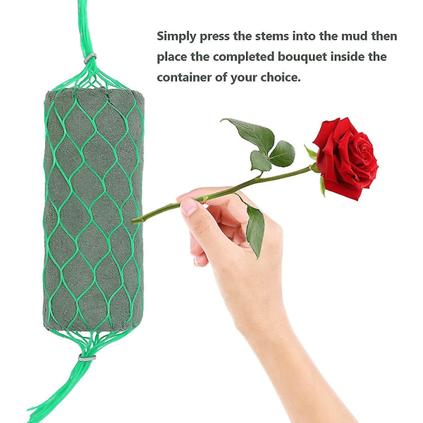 Blomsterskum Krans - Diy Julekrans, Friske Blomster Svampe Blokke Blomsterskum Net Blomsterholder Vandabsorption Arrangement Material Til