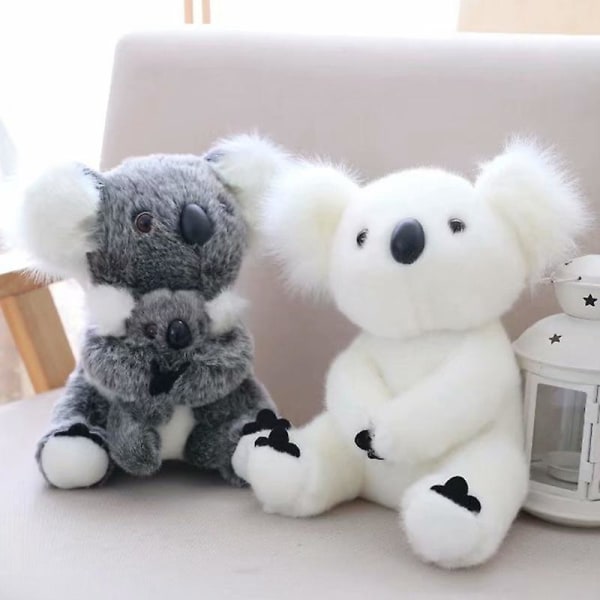 Pehmonukke Söpö Pehmeä Simulaatio Koala Karhu Pehmolelu täytetty koala lapsille Lasten Lahja White2pcs XL