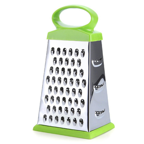 Grip Box Grater Rustfrit Stål Håndholdt 4-sidet Overdimensioneret Rivjern Med Håndtag