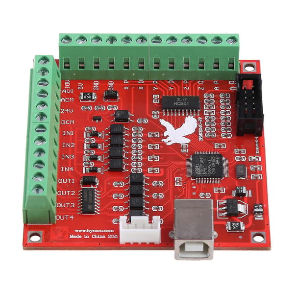 4-akset Mach3 Trindemotorstyringskort Breakout Board USB-interface