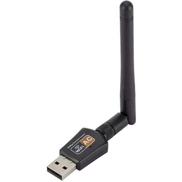 Ac Dual-band trådlös USB adapter Wi-fi-dongeladapter med 2dbi antennstöd Windows Xp