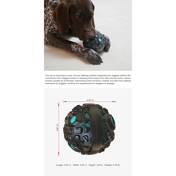 Meteoriittimuotoinen koira, lemmikkieläin poskipuhdistuspallolelu  Interaktiivinen ääni 4df9 | Fyndiq