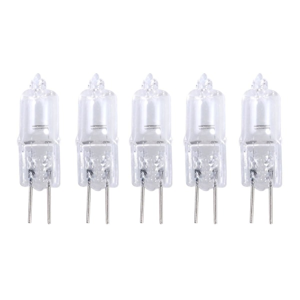 5 Pcs 5w 12v 2900k G4 Base Bi-pin Crystal Lamp Halogen Bulbs For Cabinet Lighting Spotlight