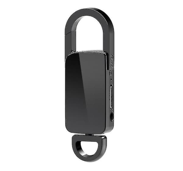 4 GB digital nøglering-optager, mini-optager til forelæsninger og møder (sort)