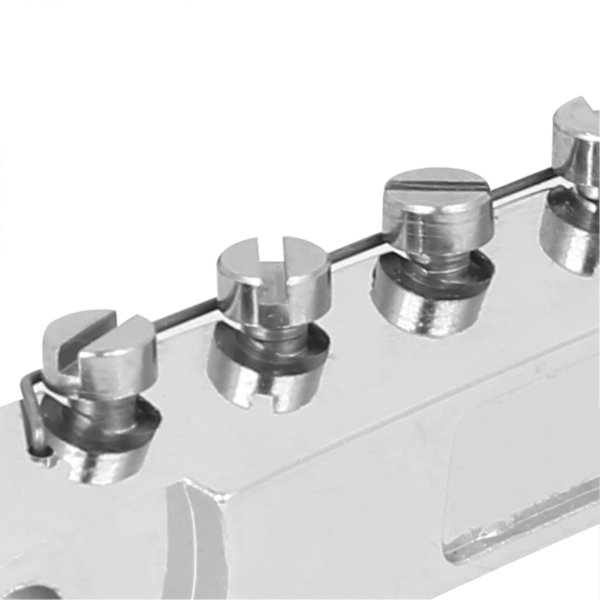 Elektrisk Gitarr Stall Komplett Set 12 Strängar Zinklegering Silver Gitarrdelar Tillbehör