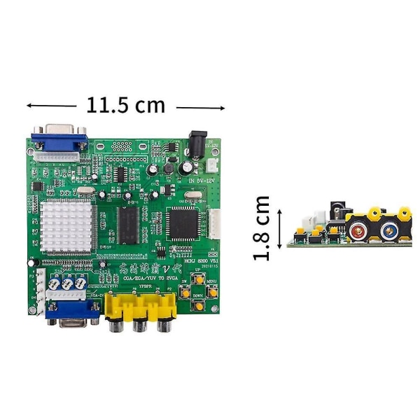 Pelin Rgb///cga-VGA-lähtö HD-videon muunninlevy pelinäytölle Crt LCD Pdp-projektoriin
