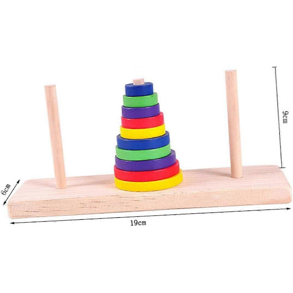 Puupeli Aivot Puzzle Hanoi-torni Klassinen Torni Joki Bambu Avaa Puzzle
