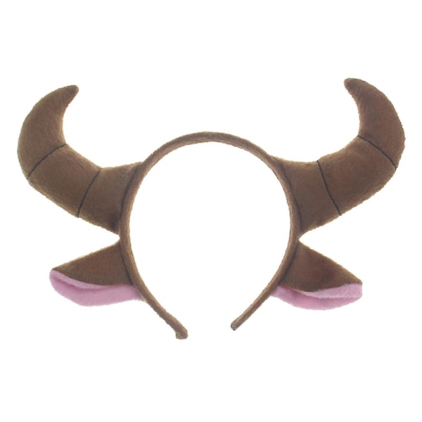 Brown Headband Horns Headpiece Party Cosplay Costume Ram Cos