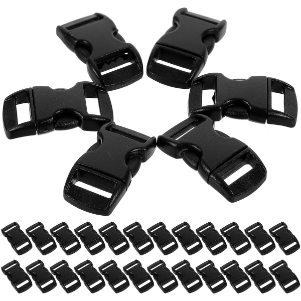 50 stk hurtigutløser spenne armbånd sideutløser spenne snor armbånd sideutløser klipser webbing skyveknapp