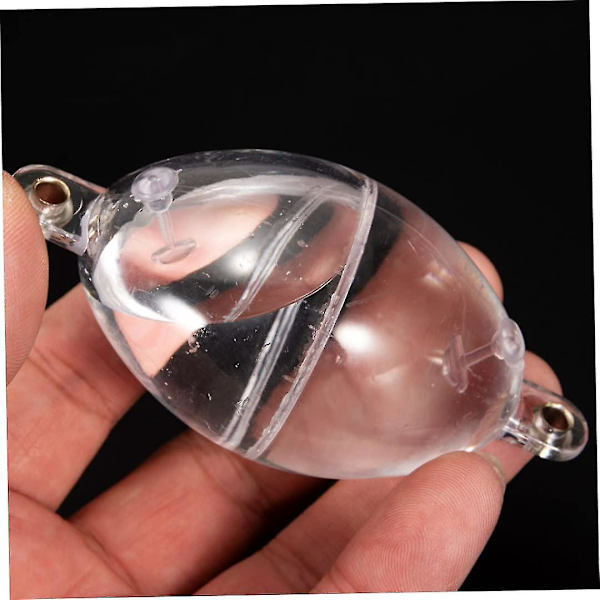Fiskebobber Terminal Tackle Flytende Plast Fluefiske Oval In-line Boble Strike Indikatorer Transparent Transparent 5stk