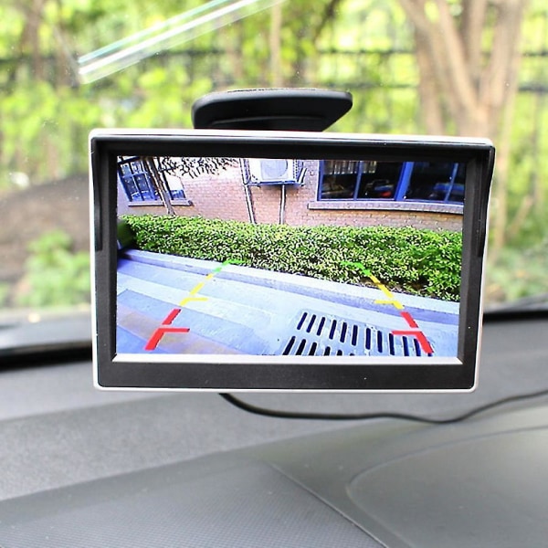 5 tommer lcd til HD-skærm skærm Sugekop Parkeringskamera Bil bagudvendt Backup-kamera