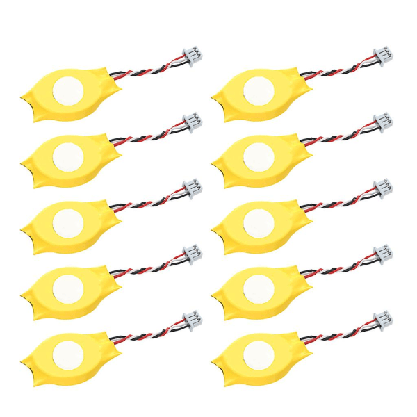 10 st CMOS-batteri för BIOS CMOS-batteri Cr2032 med 3-stifts kabel