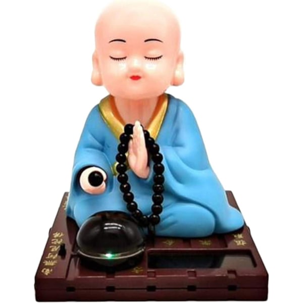 Solcells driven skakande huvud dansande leksak buddhistisk munk