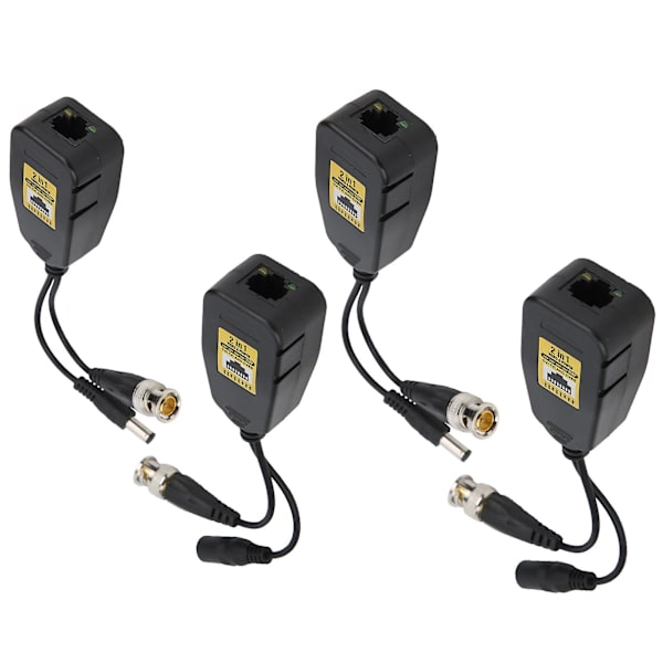 4 stk. Hd-videoforstærker Anti-torden Power Balun Rj45 2in1hdcvi/tvi/ahd/cvbs 2~8mp
