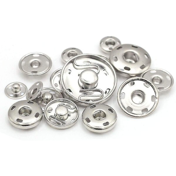 20 set metall tryckknappar nickel mässing sy på tryckknappar (10mm)