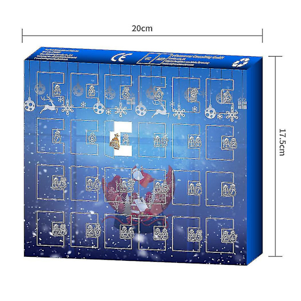 Julekalender Enamel Forgyldt Vedhæng Perler 24 Numre Nedtælling Gave Blind Box
