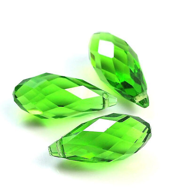 20 kpl 10x20mm lasihelmiä, fasetoituja pisarakoristeita, kristallihelmiä