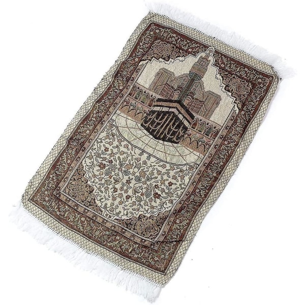 Muslimsk og muslimsk broderi bønneteppe 110 X 65 cm Crday Gift