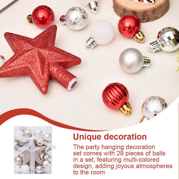 30 stycken julgranskulor, julgranspynt, set