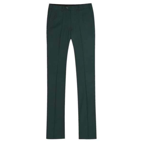 Miesten puku Business Casual 3-osainen puku Blazer Housut Liivi 9 väriä Z Green XL