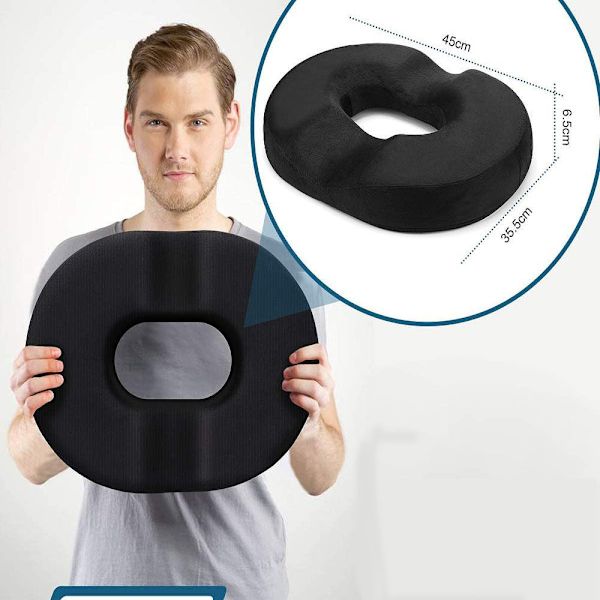 Donut-pute for hemoroider - Ortopedisk smertelindringspute for sete