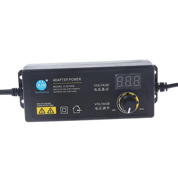 Justerbar strømadapter med display AC100v-240v til DC3.8v-37v EU-plugg