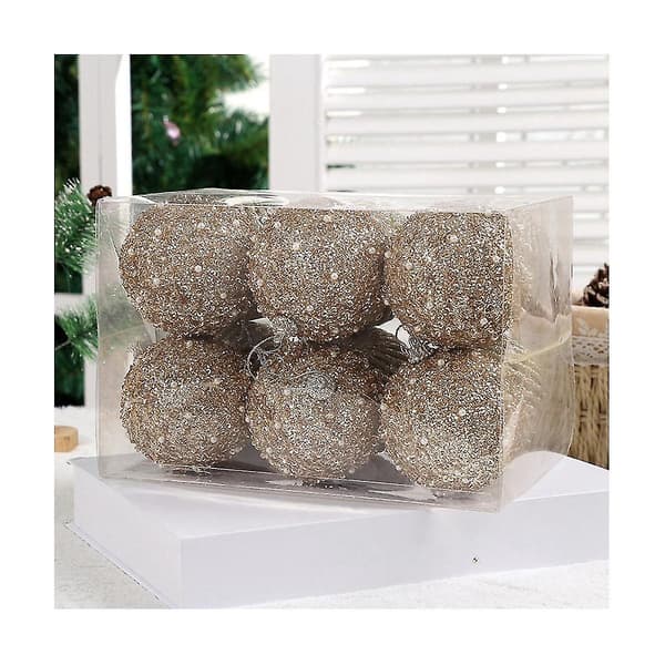 8cm/6st Sequin Ball Case Hängen Råtta, 4