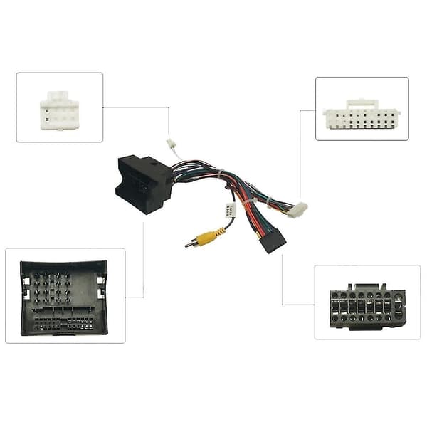 Bil 16pin Android Audio Power Harness Med Canbus Box För Je
