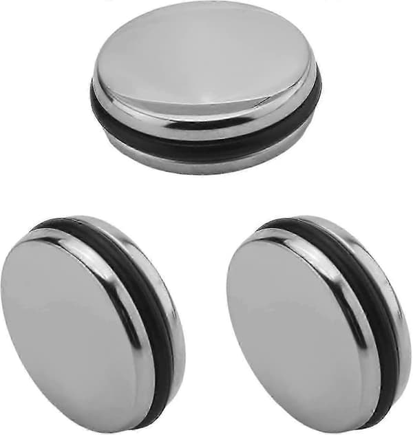 3 stk. 35,5 mm Dia Badeværelsesvask Push Button Afløbsprop Rustfrit Stål Pop Up Click Clack Prop til Badekar Vask