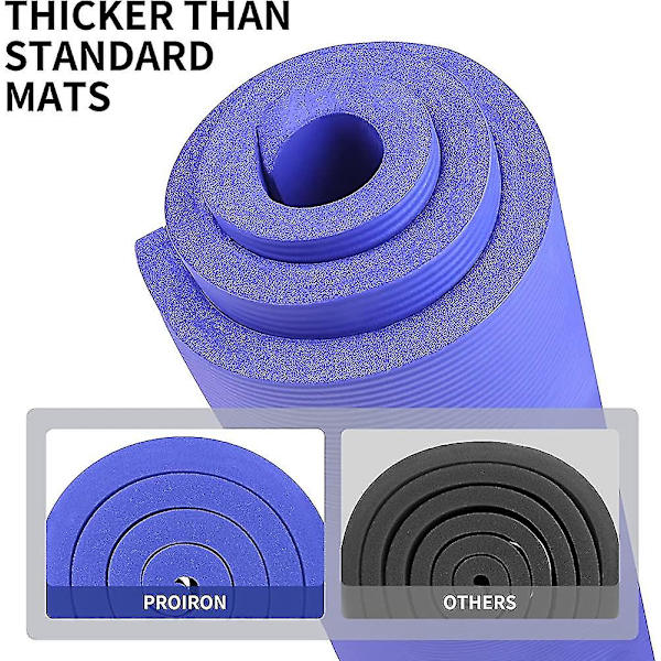 Treningsmatte for yoga 15 mm ekstra tykk, Pilates-matte sklisikker treningsmatte for treningssenter