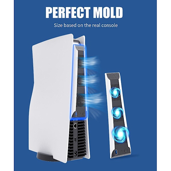 Køleventilator til Ps5 Konsol Temperatur Udstøder USB Ekstern Køler Ventilator til PS5 Digital Edition /