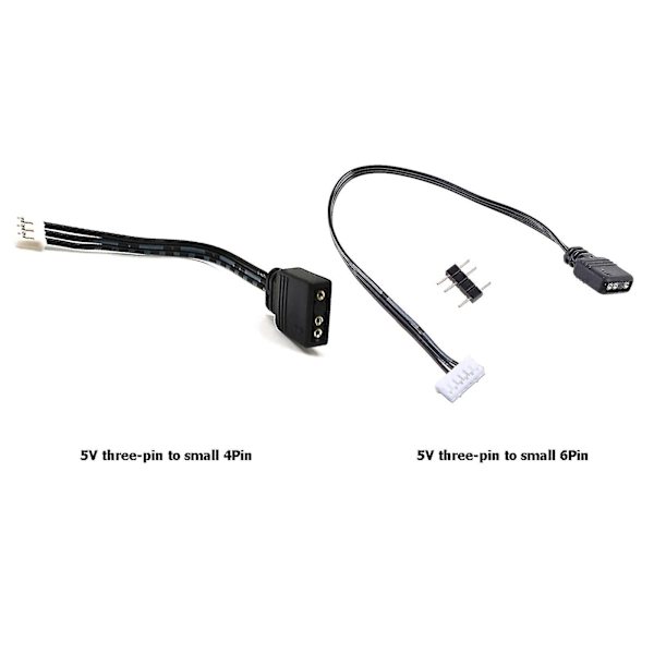 Coolmoon-tuulettimen ohjaimen sovitinkaapelit 4pin/6pin - 5v Argb 3pin -muunnin 6pin
