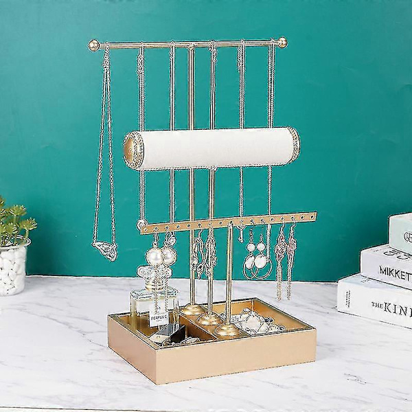 3-etagers Smykkestræ Stand Tårn Stativ Halskæde Armbånd Holder Smykke Display Stand Smykke Tårn W