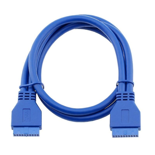 USB 3.0 -emolevy 20-nastainen naaras-naaras-jatkokaapeli 50cm/19,7in sininen