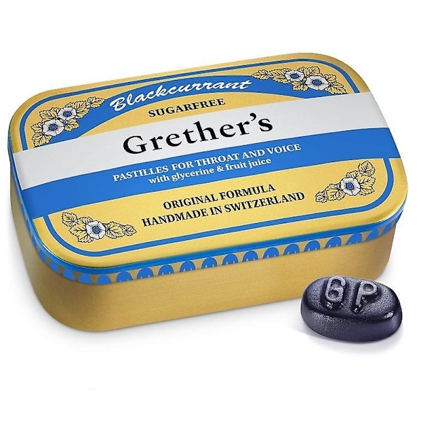 Grether's Mustaherukan Pastillit Sokerivapaat 110g